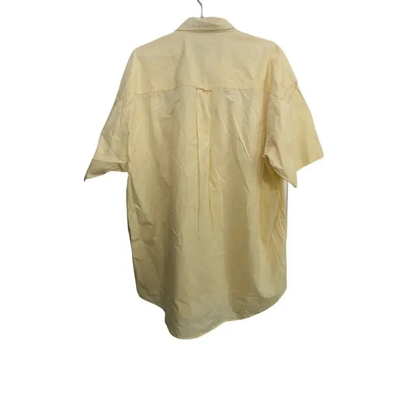 Chaps Ralph Lauren Yellow Short Sleeve Button Down Shirt Size XL - Picture 5 of 5